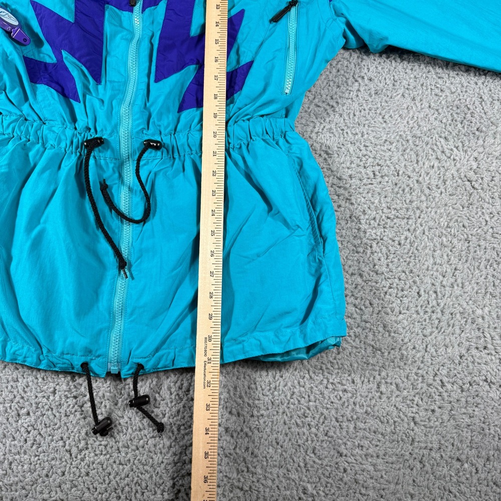 Vintage Tyrolia Skiwear Jacket Womens Medium Teal Purple Ski Snowboard - Picture 8 of 10